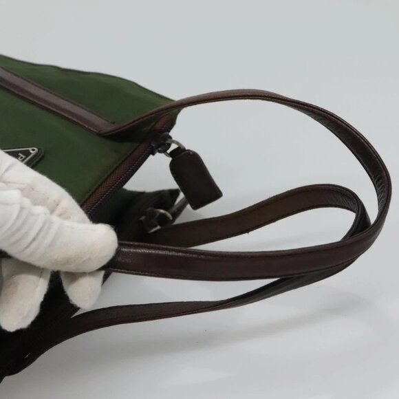 PRADA Hand Bag Nylon Khaki Auth - Picture 13 of 16